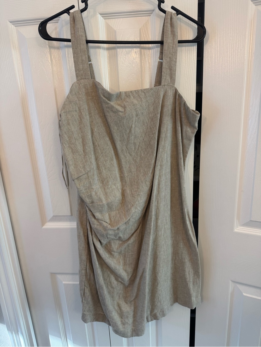 Brand New Beige Linen-Blend Dress